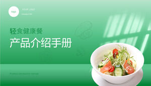 PPT template for green fresh light food and beverage product introduction