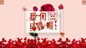 Confess Marriage Universal Red Vintage Love Album ppt Template