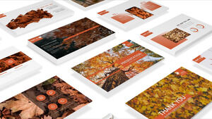 Mocna jesień - prosty i hojny szablon ppt z kolorowym blokiem jesiennym