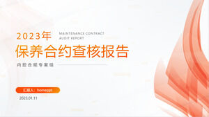 Modello ppt Golden Orange Simple Business Style Maintenance Contract Audit Report