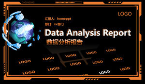 Ppt template of high contrast scientific data analysis report