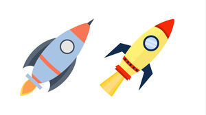 36 vector small rocket collections ppt material packaging and download