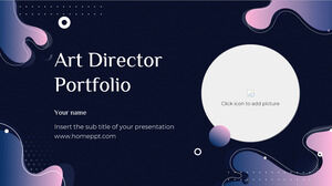 Portafolio de director de arte Diseño de fondo de presentación gratuito para temas de Google Slides y plantillas de PowerPoint