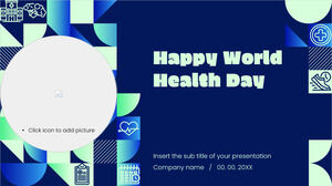 Google スライドのテーマと PowerPoint テンプレートのハッピー世界保健デー無料プレゼンテーション背景デザイン