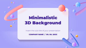 Google スライドのテーマと PowerPoint テンプレート用のミニマルな 3D 背景無料プレゼンテーション デザイン