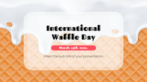 Google Slaytlar temaları ve PowerPoint Şablonları için Uluslararası Waffle Günü Ücretsiz Sunum Arka Plan Tasarımı
