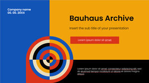 バウハウス アーカイブ Google スライドのテーマと PowerPoint テンプレートの無料プレゼンテーション背景デザイン