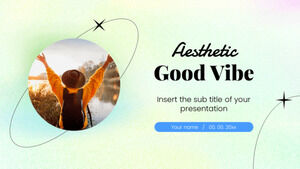 Google スライドのテーマと PowerPoint テンプレートの審美的なグッドバイブ無料プレゼンテーション背景デザイン