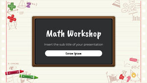 Math Education Workshop Free Presentation Background Design for Google Slides themes and PowerPoint Templates