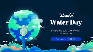 Бесплатный дизайн презентации Всемирного дня водных ресурсов для тем Google Slides и шаблонов PowerPoint