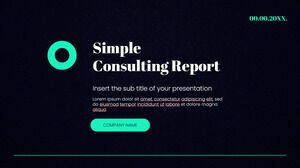 Einfacher Beratungsbericht Kostenloses Präsentationshintergrunddesign für Google Slides-Themen und PowerPoint-Vorlagen