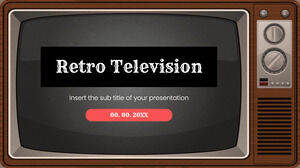 Retro Television Бесплатный дизайн фона презентации для тем Google Slides и шаблонов PowerPoint