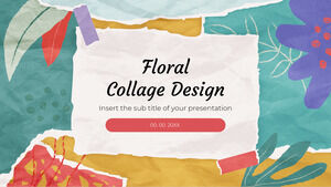 Design di sfondo per presentazioni gratuite con collage floreale per temi di Presentazioni Google e modelli di PowerPoint