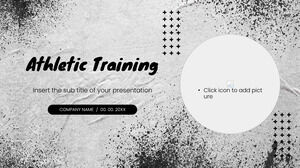 Design de plano de fundo de apresentação gratuita de treinamento atlético para temas de slides do Google e modelos de PowerPoint