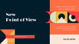 Nouvelle conception d'arrière-plan de présentation gratuite Point of View pour les thèmes Google Slides et les modèles PowerPoint
