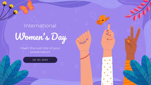 Feliz Dia Internacional da Mulher Design de plano de fundo de apresentação gratuita para temas de Google Slides e modelos de PowerPoint