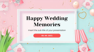 Happy Wedding Memories การออกแบบพื้นหลังการนำเสนอฟรีสำหรับธีม Google Slides และ PowerPoint Templates