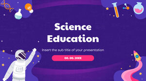 Google Slaytlar temaları ve PowerPoint Şablonları için Bilim Eğitimi Ücretsiz Sunum Arka Plan Tasarımı