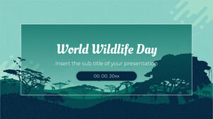 تصميم عرض تقديمي مجاني لليوم العالمي للحياة البرية لموضوع شرائح Google وقالب PowerPoint