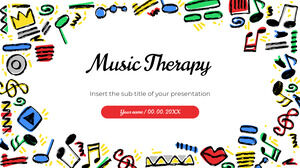 Conception d'arrière-plan de présentation gratuite de musicothérapie pour les thèmes Google Slides et les modèles PowerPoint