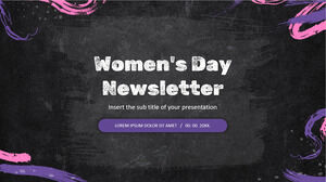 Women's Day Newsletter Kostenloses Präsentations-Hintergrunddesign für Google Slides-Themen und PowerPoint-Vorlagen