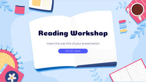 Google Slaytlar temaları ve PowerPoint Şablonları için Okuma Atölyesi Ücretsiz Sunum Arka Plan Tasarımı