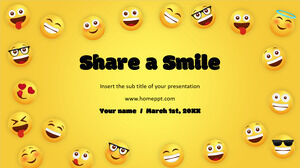 Поделись улыбкой Бесплатный дизайн фона презентации для тем Google Slides и шаблонов PowerPoint