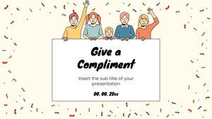 Give a Compliment Free Presentation Background Design for Google Slides themes and PowerPoint Templates