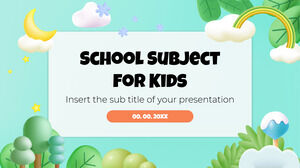 School Subject for Kids Free Presentation Background Design for Google Slides themes and PowerPoint Templates