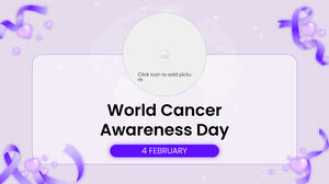 Google Slaytlar temaları ve PowerPoint Şablonları için Dünya Kanser Farkındalık Günü Ücretsiz Sunum Arka Plan Tasarımı