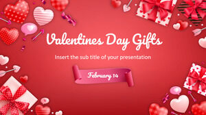 Google Slaytlar temaları ve PowerPoint Şablonları için Sevgililer Günü Hediyeleri Ücretsiz Sunum Arka Plan Tasarımı