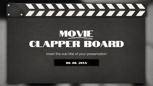 Movie Clapper Board Progettazione di sfondo per presentazioni gratuite per temi di Presentazioni Google e modelli di PowerPoint