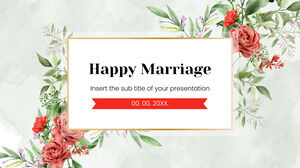 Google 슬라이드 테마 및 파워포인트 템플릿을 위한 행복한 결혼 무료 프리젠테이션 배경 디자인