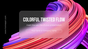Kolorowy Twisted Flow Darmowy projekt tła prezentacji dla motywów Prezentacji Google i szablonów PowerPoint