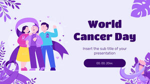 Google Slaytlar temaları ve PowerPoint Şablonları için Dünya Kanser Günü Ücretsiz Sunum Arka Plan Tasarımı