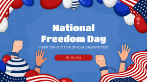 Diseño de fondo para presentaciones gratuitas del Día Nacional de la Libertad para temas de Google Slides y plantillas de PowerPoint