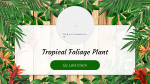 Тропическое лиственное растение Бесплатный дизайн фона презентации для тем Google Slides и шаблонов PowerPoint