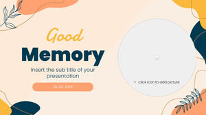 Google スライドのテーマと PowerPoint テンプレートの優れたメモリ フリー プレゼンテーションの背景デザイン