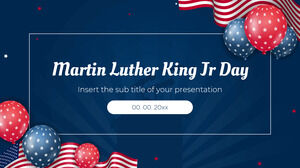 Google Slaytlar teması ve PowerPoint Şablonu için Martin Luther King Jr Günü Ücretsiz Sunum Arka Plan Tasarımı