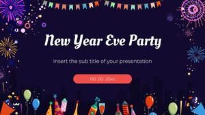 Modello PowerPoint - Festa di Capodanno e tema gratuito di Presentazioni Google - Design di sfondo della presentazione