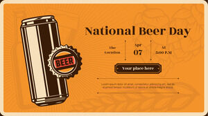 Diseño de fondo de presentación gratuita del Día Nacional de la Cerveza para temas de Google Slides y plantillas de PowerPoint