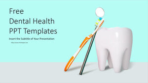 Diş Sağlığı Bakımı için Ücretsiz Powerpoint Şablonu