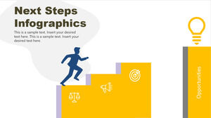 Template Powerpoint Gratis untuk Langkah Infografis