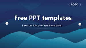 藍色動態業務的免費 Powerpoint 模板
