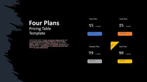 Fiyatlandırma Planları için Ücretsiz Powerpoint Şablonu Dark