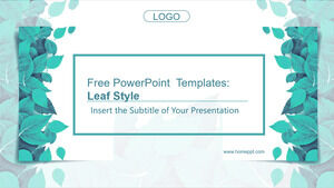 Leaf için Ücretsiz Powerpoint Şablonu