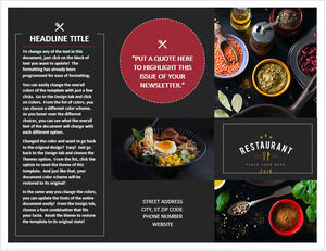 Free Powerpoint Template for Food Brochure Design