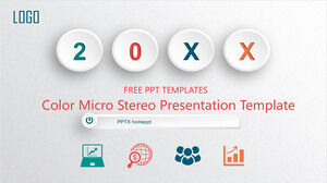 Modello Powerpoint gratuito per Color Micro Stereo