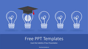 Free Powerpoint Template for Smart Graduation Hat