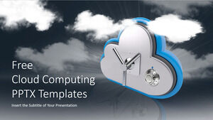 Modello Powerpoint gratuito per la tecnologia di cloud computing
